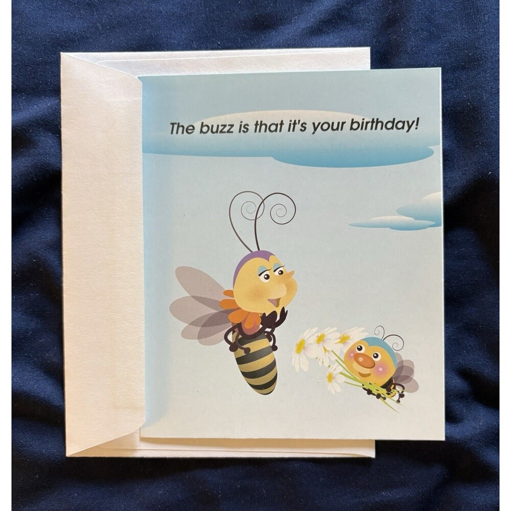 Birthday Card with White Envelope | Bee design By Habitat